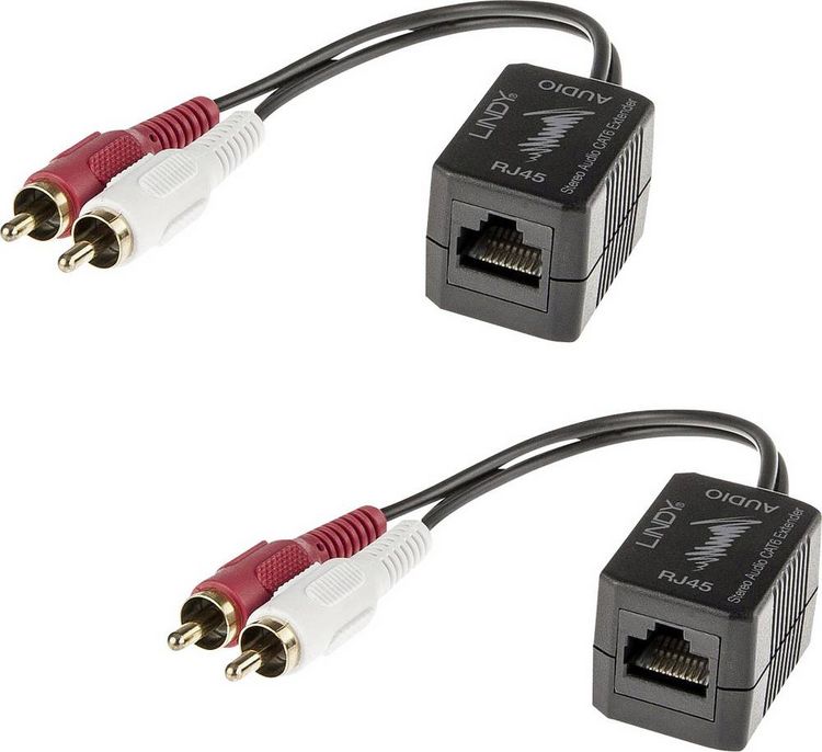 Produktbild: LINDY LINDY Stereo Audio Extender Cat.5/6 100m Cinch Audio Extender &uuml;ber Netzwerkkabel RJ45 100 m