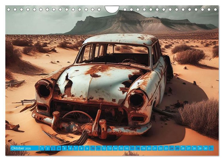Produktbild: Oldtimer im W&uuml;stensand (Wandkalender 2026 DIN A4 quer), CALVENDO Monatskalender