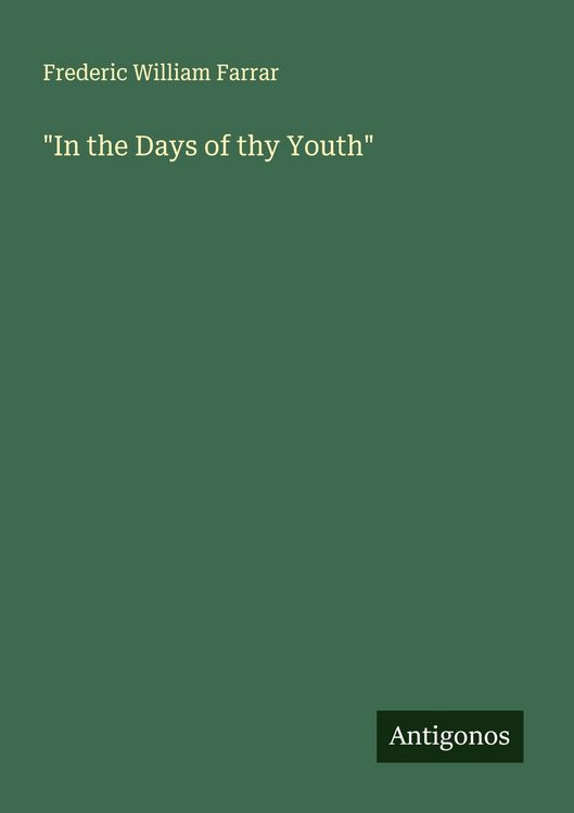 Produktbild: "In the Days of thy Youth"