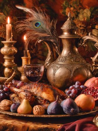 Produktbild: CALVENDO Puzzle Ein gedeckter Tisch, ein Herz voller F&uuml;lle | 1000 Teile Lege-Gr&ouml;&szlig;e 64x48cm Foto-Puzzle f&uuml;r gl&uuml;ckliche Stunden