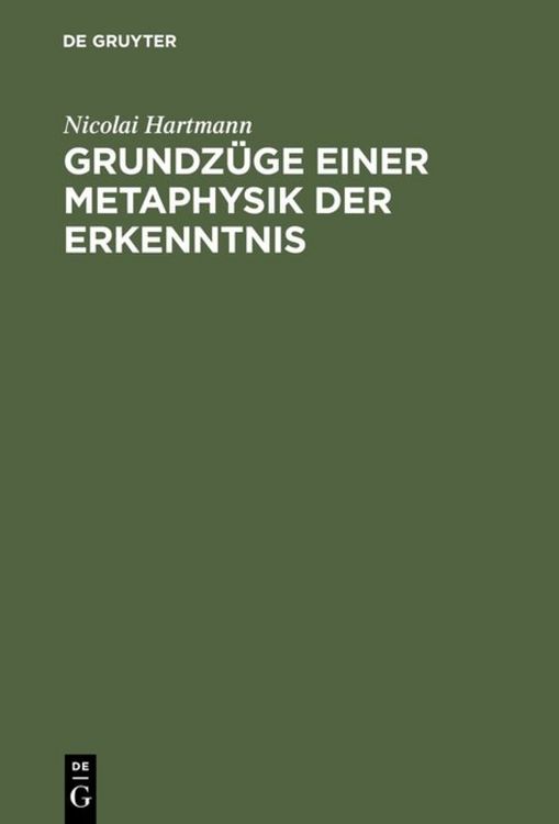 Produktbild: Grundz&uuml;ge einer Metaphysik der Erkenntnis