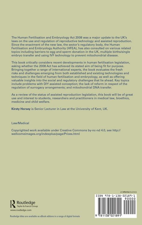 Produktbild: Revisiting the Regulation of Human Fertilisation and Embryology