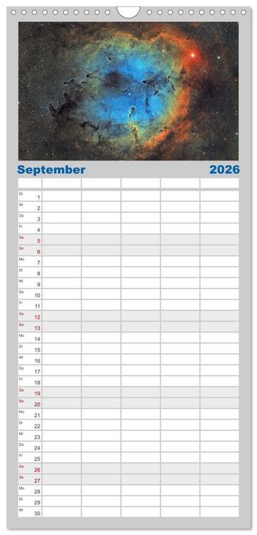 Produktbild: Familienplaner 2026 - Juwelen der Nacht mit 5 Spalten (Wandkalender, 21 x 45 cm) CALVENDO