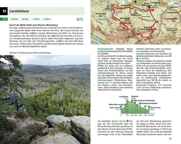 Produktbild: ROTHER Wanderbuch Wilde Wege Elbsandsteingebirge