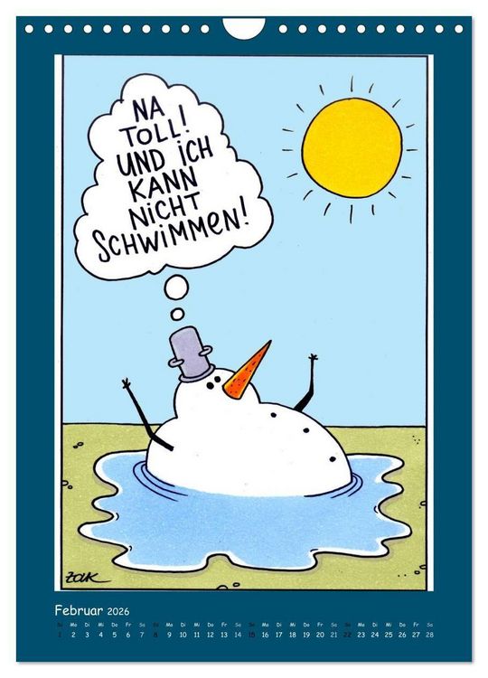 Produktbild: Na Toll! Comics von Martin Zak (Wandkalender 2026 DIN A4 hoch), CALVENDO Monatskalender