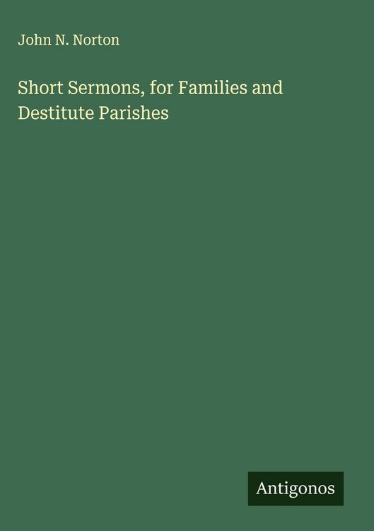 Produktbild: Short Sermons, for Families and Destitute Parishes