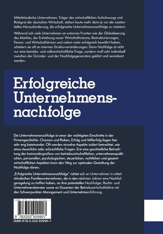 Produktbild: Erfolgreiche Unternehmensnachfolge
