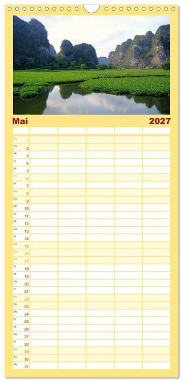 Produktbild: Familienplaner 2027 - Vietnams verborgenes Paradies mit 5 Spalten (Wandkalender, 21 x 45 cm) CALVENDO