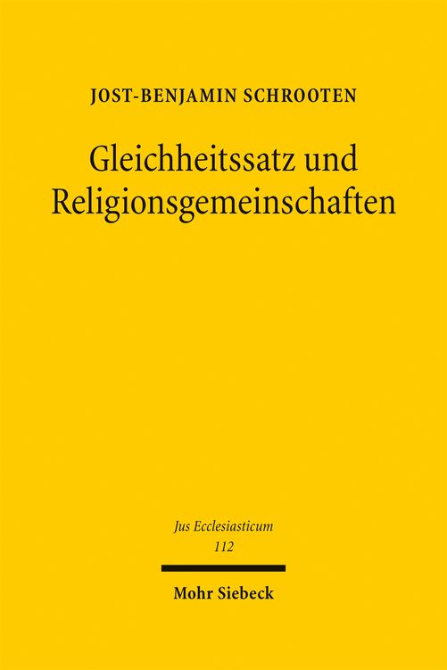 Produktbild: Gleichheitssatz und Religionsgemeinschaften