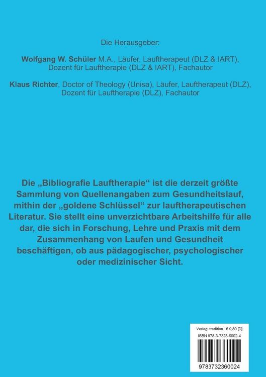 Produktbild: Bibliografie Lauftherapie