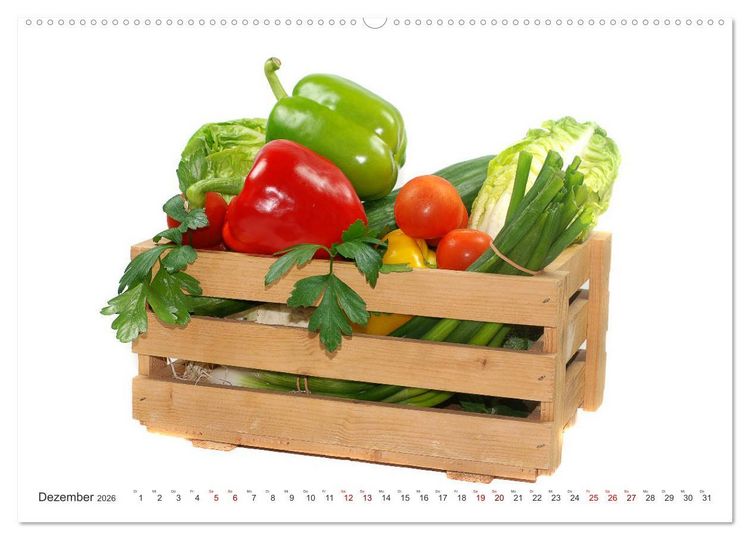 Produktbild: Gem&uuml;se, so gesund (Wandkalender 2026 DIN A2 quer), CALVENDO Monatskalender