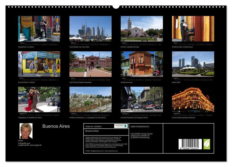 Produktbild: Buenos Aires (hochwertiger Premium Wandkalender 2027 DIN A2 quer), Kunstdruck in Hochglanz