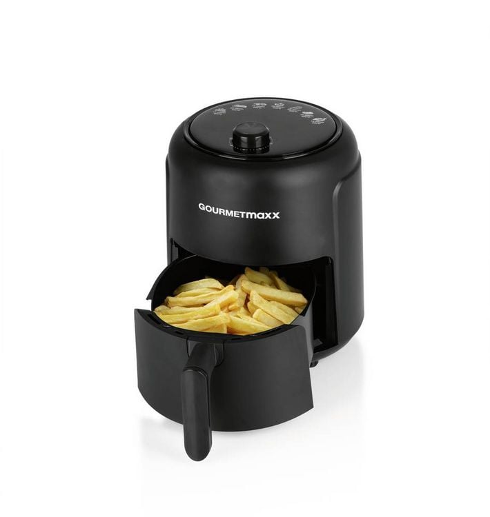 Produktbild: GourmetMaxx Hei&szlig;luft-Fritteuse 2,3l 1000W schwarz Hei&szlig;luft-Fritteuse 1000W Schwarz