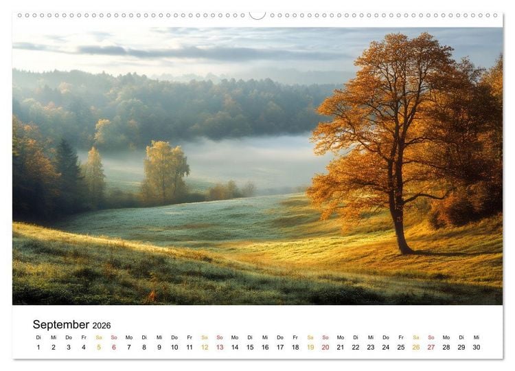 Produktbild: Mystischer Nebel (hochwertiger Premium Wandkalender 2026 DIN A2 quer), Kunstdruck in Hochglanz