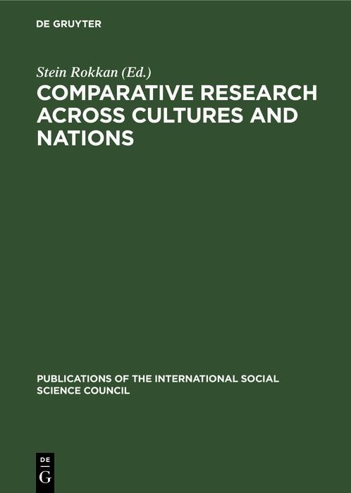 Produktbild: Comparative Research across Cultures and Nations