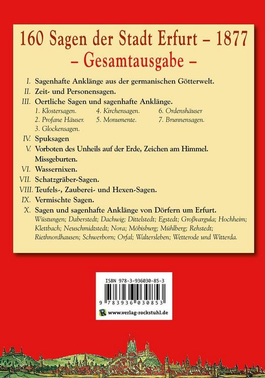 Produktbild: Sagenbuch der Stadt Erfurt