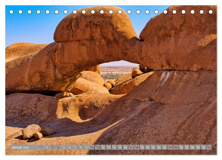 Produktbild: Namibia - Von Nord nach S&uuml;d (Tischkalender 2026 DIN A5 quer), CALVENDO Monatskalender