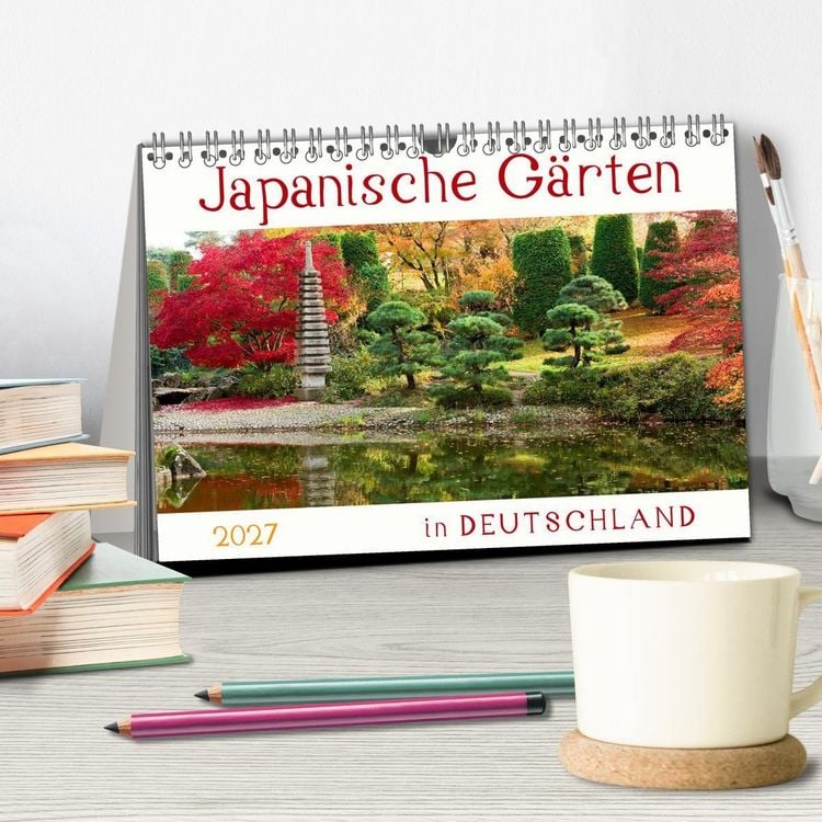 Produktbild: Japanische G&auml;rten in Deutschland (Tischkalender 2027 DIN A5 quer), CALVENDO Monatskalender