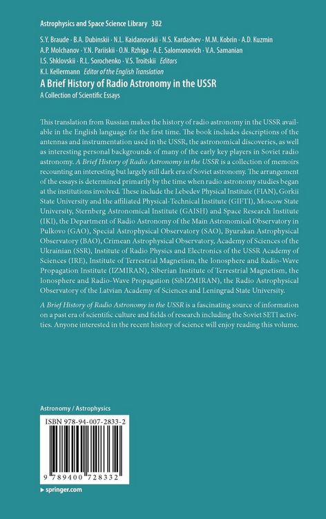 Produktbild: A Brief History of Radio Astronomy in the USSR