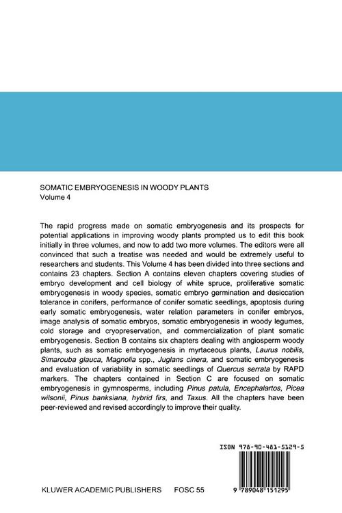 Produktbild: Somatic Embryogenesis in Woody Plants
