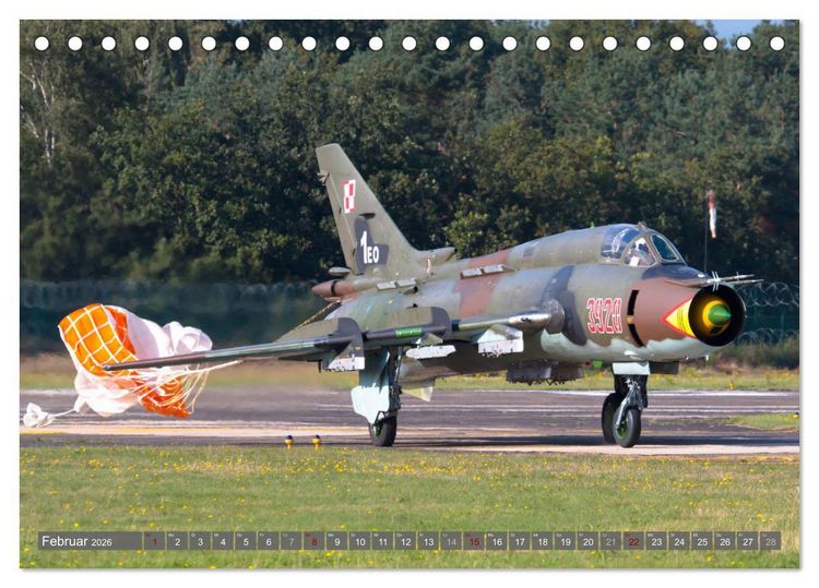 Produktbild: Milit&auml;rjets am Boden (Tischkalender 2026 DIN A5 quer), CALVENDO Monatskalender