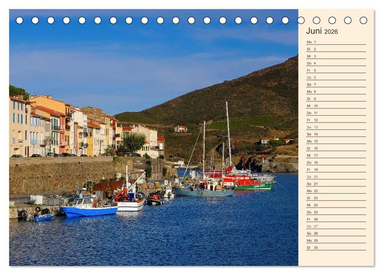 Produktbild: Cote Vermeille - Wo die Pyren&auml;en das Meer k&uuml;ssen (Tischkalender 2026 DIN A5 quer), CALVENDO Monatskalender