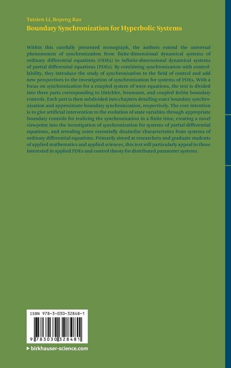 Produktbild: Boundary Synchronization for Hyperbolic Systems