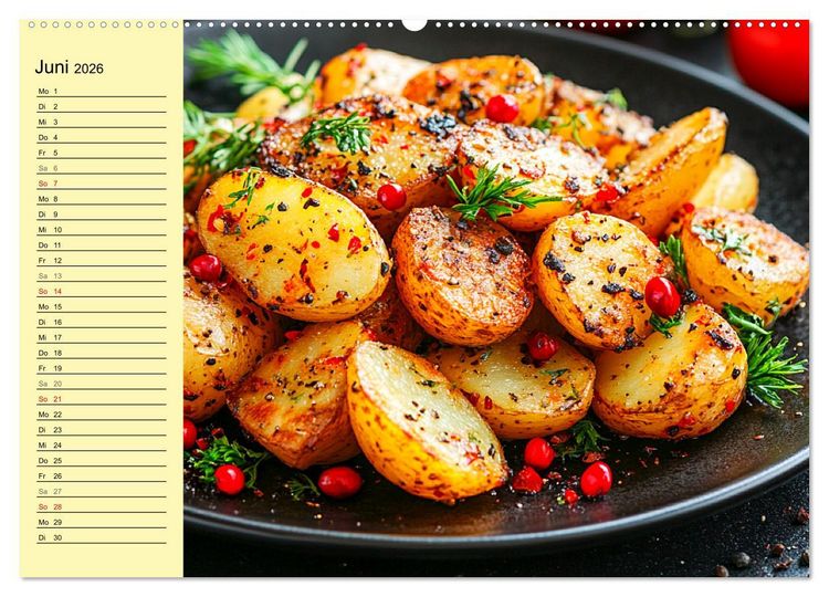 Produktbild: Herzhafte Kartoffeln. Leckeres aus der Super-Knolle (Wandkalender 2026 DIN A2 quer), CALVENDO Monatskalender