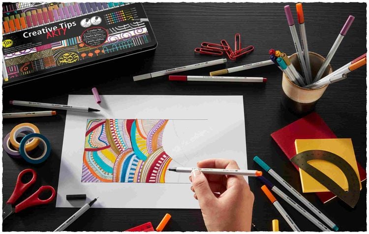 Produktbild: STABILO Filzstift & Fineliner Multi-Liner-Set - Creative Tips - ARTY, 30er Metalletui - CLASSIC