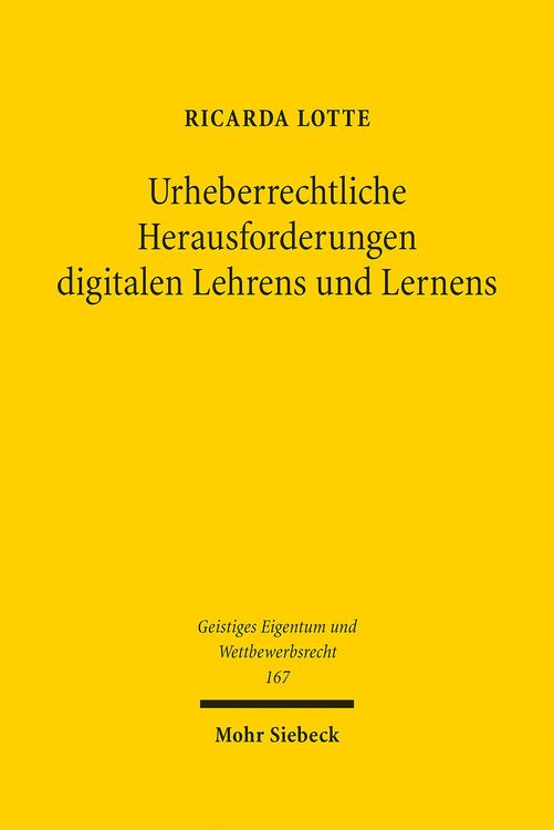 Produktbild: Urheberrechtliche Herausforderungen digitalen Lehrens und Lernens