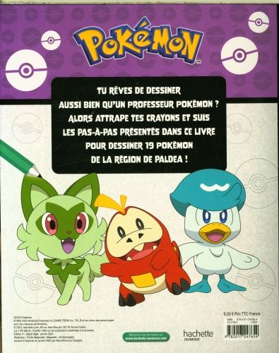 Produktbild: Je dessine les Pok&eacute;mon : Paldea : 19 pas &agrave; pas