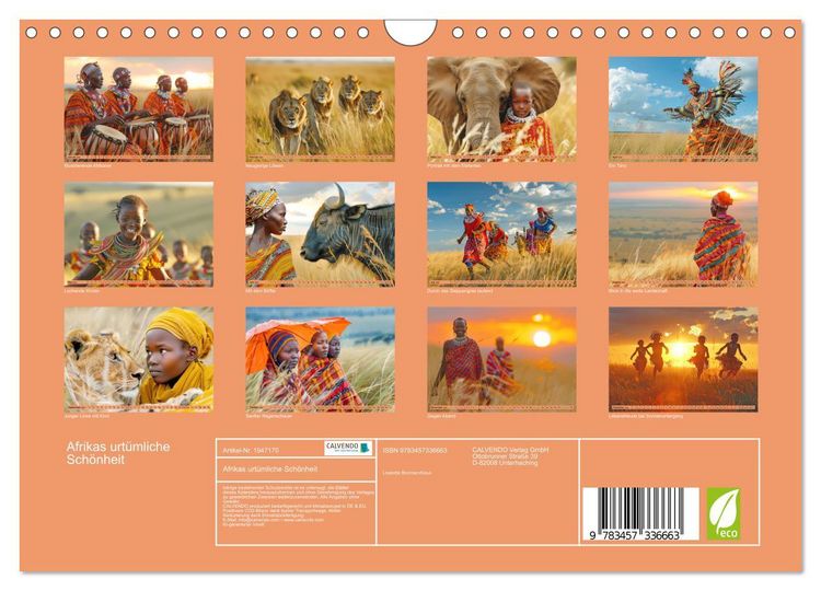 Produktbild: Afrikas urt&uuml;mliche Sch&ouml;nheit (Wandkalender 2026 DIN A4 quer), CALVENDO Monatskalender