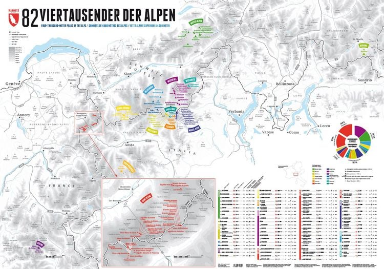 Produktbild: 82 Viertausender der Alpen