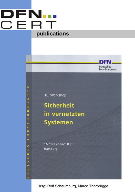 Produktbild: 10. Workshop "Sicherheit in vernetzten Systemen"