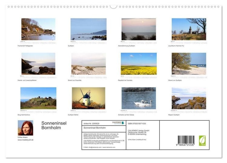 Produktbild: Sonneninsel Bornholm (hochwertiger Premium Wandkalender 2026 DIN A2 quer), Kunstdruck in Hochglanz
