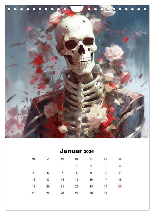 Produktbild: Gothic-Flower-Punk. D&uuml;ster-romantische Kunst (Wandkalender 2026 DIN A4 hoch), CALVENDO Monatskalender