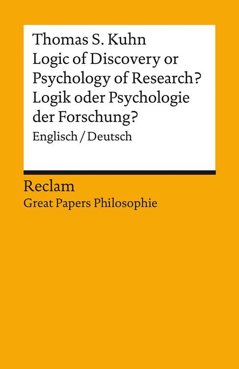 Produktbild: Logic of Discovery or Psychology of Research? / Logik oder Psychologie der Forschung?