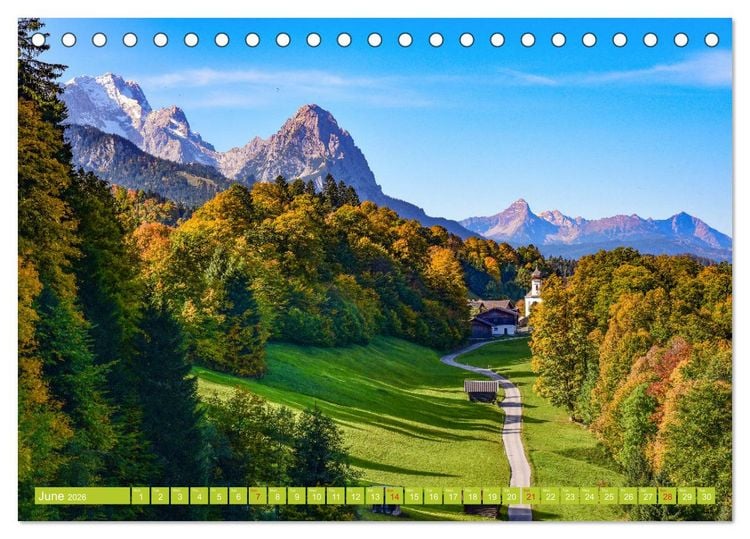 Produktbild: Romantic Places In Bavaria (Desk Calendar 2026 DIN A5 landscape), CALVENDO 12 Month DeskCalendar