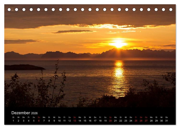 Produktbild: Norwegen - Faszination des Nordens (Tischkalender 2026 DIN A5 quer), CALVENDO Monatskalender