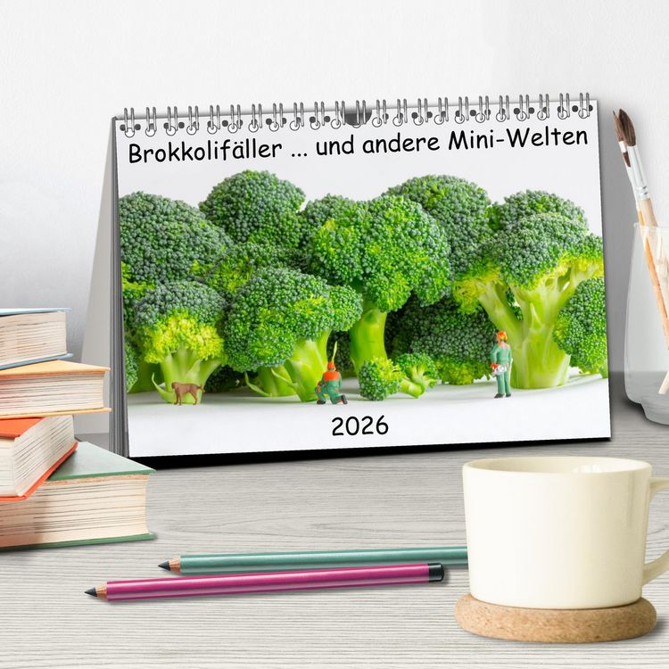 Produktbild: Brokkolif&auml;ller ... und andere Mini-Welten (Tischkalender 2026 DIN A5 quer), CALVENDO Monatskalender