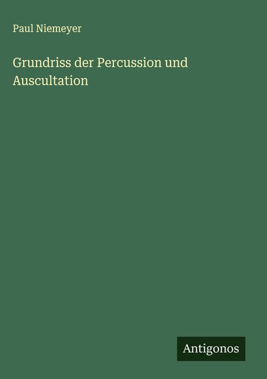 Produktbild: Grundriss der Percussion und Auscultation