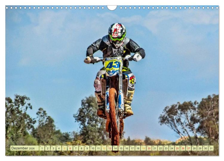 Produktbild: Motocross - so cool (Wandkalender 2026 DIN A3 quer), CALVENDO Monatskalender