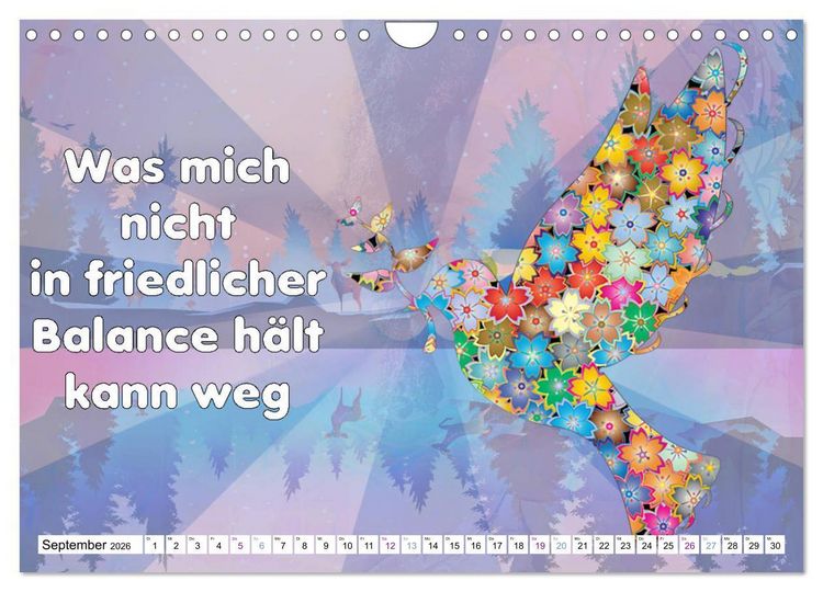 Produktbild: Spruchkalender - frech und bunt (Wandkalender 2026 DIN A4 quer), CALVENDO Monatskalender