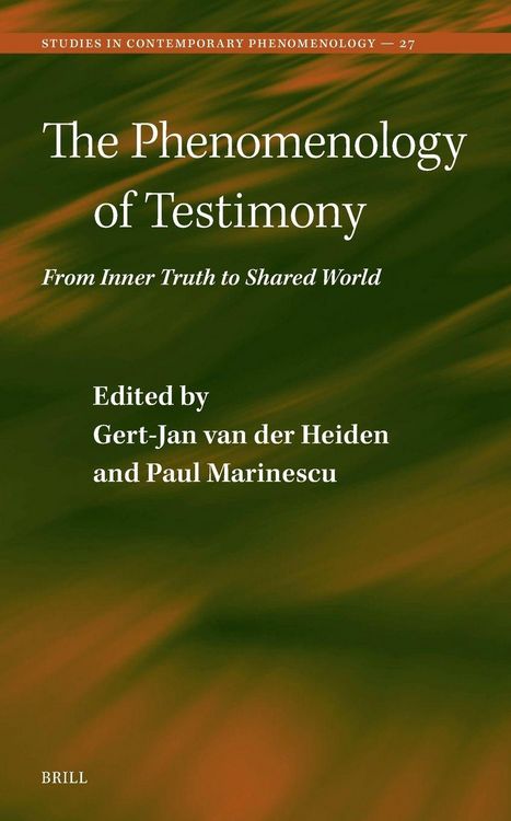 Produktbild: The Phenomenology of Testimony
