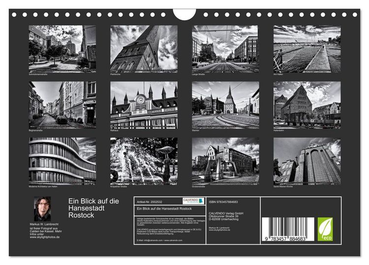 Produktbild: Ein Blick auf die Hansestadt Rostock (Wandkalender 2026 DIN A4 quer), CALVENDO Monatskalender