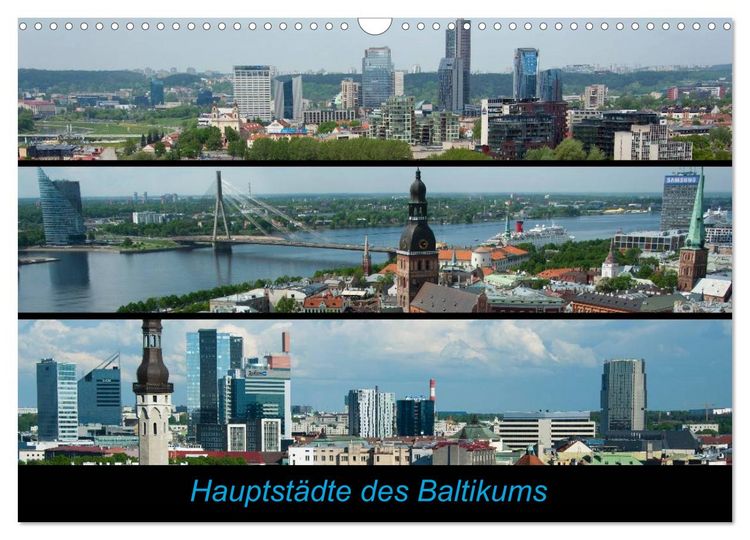 Produktbild: Hauptst&auml;dte des Baltikums (Wandkalender 2026 DIN A3 quer), CALVENDO Monatskalender