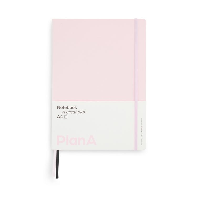 Produktbild: Notizbuch A4 Hardcover Magnolia Pink Blanko, 192 Seiten