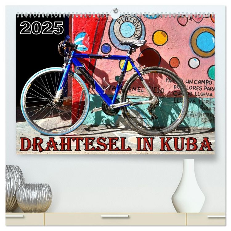 Produktbild: Drahtesel in Kuba (hochwertiger Premium Wandkalender 2026 DIN A2 quer), Kunstdruck in Hochglanz