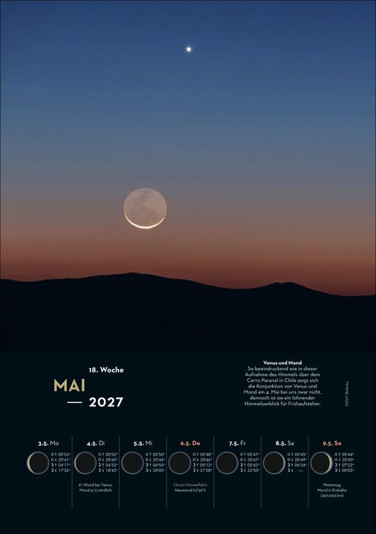 Produktbild: KOSMOS Himmelsjahr Wochen-Kulturkalender 2027 - Der Wandkalender f&uuml;r jede Woche