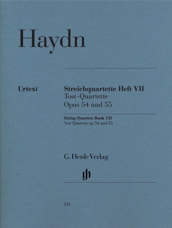 Produktbild: Joseph Haydn - Streichquartette Heft VII op. 54 und 55 (Tost-Quartette)